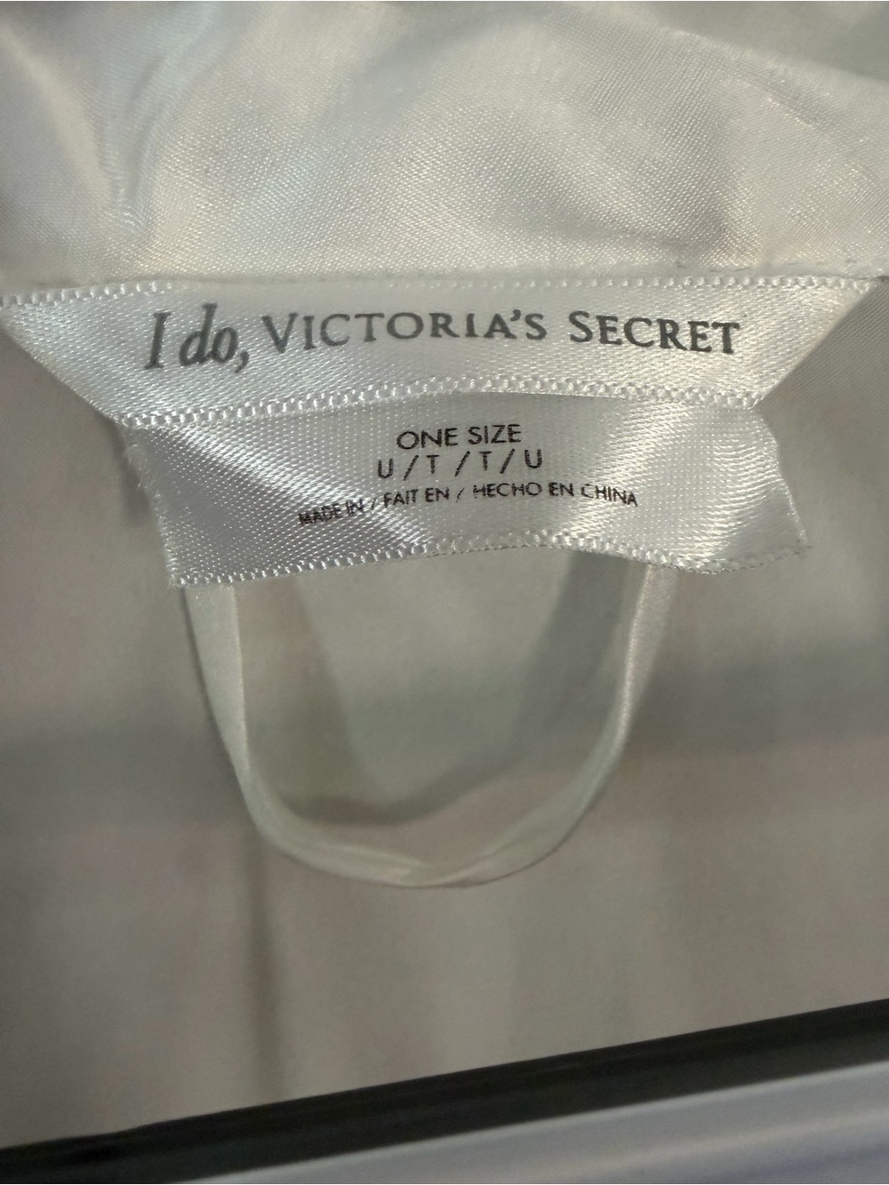 Victoria's Secret White Satin Bride Robe with Rhinestone Script - Picture 3 of 4